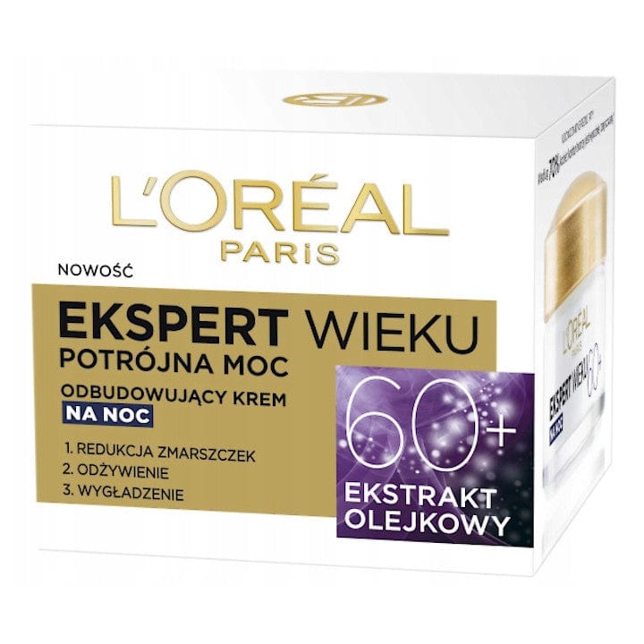 Produkt LOREAL Kremy do twarzy Krem na noc L'OREAL Ekspert Wieku 60+ przeciwzmarszczkowy 50ml 031480