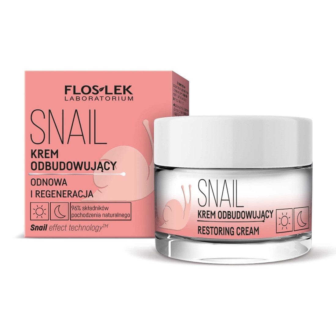Produkt FLOSLEK Kremy do twarzy Krem odbudowujący FLOSLEK Snail ze śluzem ślimaka na dzień i noc 50ml 002149