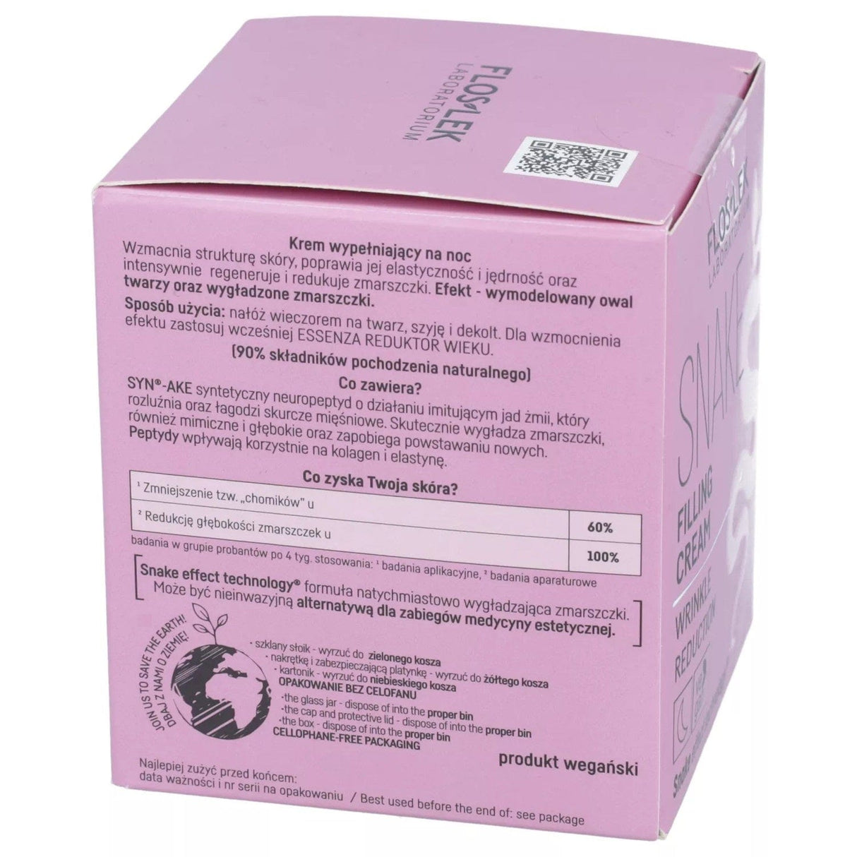 Produkt FLOSLEK Kremy do twarzy Krem wypełniający FLOSLEK Snake na noc 50ml 002153