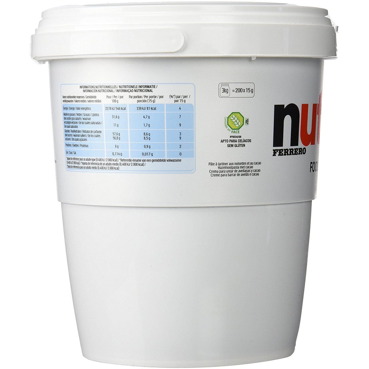 Produkt NUTELLA Kremy i smarowidla 30x Krem czekoladowy NUTELLA do smarowania z orzechami laskowymi i kakao 3 kg K_011736_30