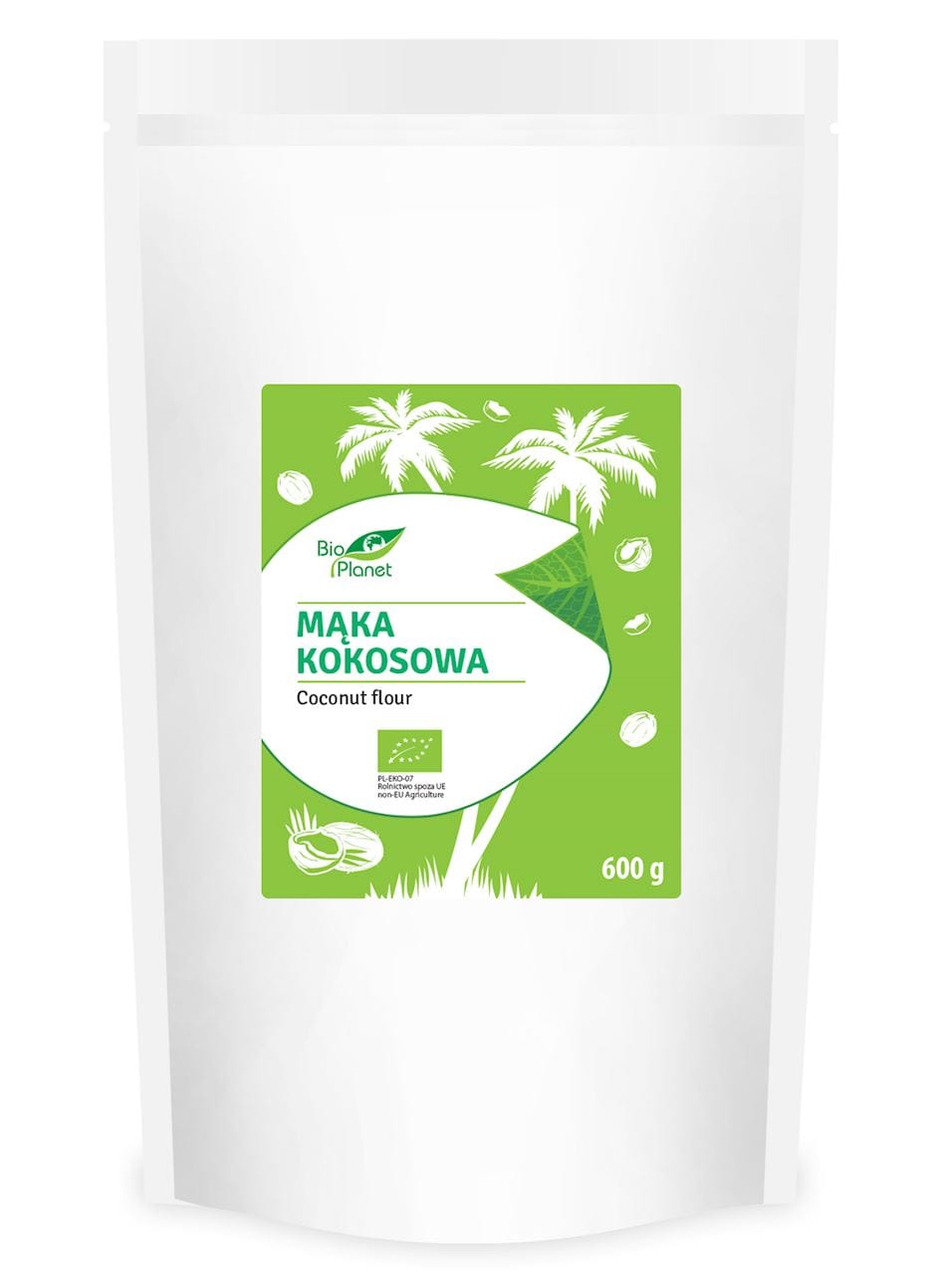 Produkt BIO PLANET - seria MĄKI I SKROBIE MĄKA KOKOSOWA BIO 600 g - BIO PLANET 5902488069799
