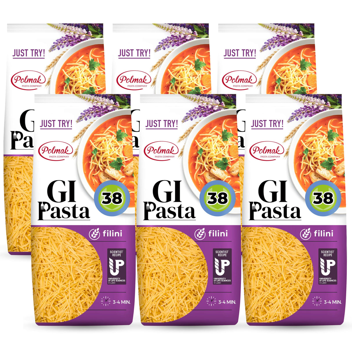 Produkt GI PASTA Makaron Makaron GI PASTA Filini 6x 250g z niskim indeksem glikemicznym 004762