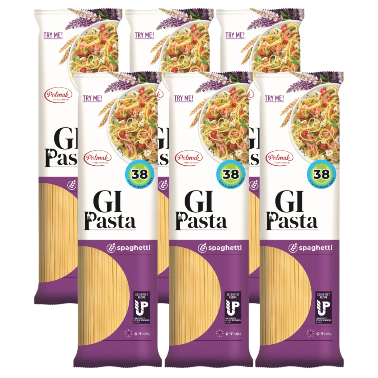 Produkt GI PASTA Makaron Makaron GI PASTA Spaghetti 6x 250g z niskim indeksem glikemicznym 004763