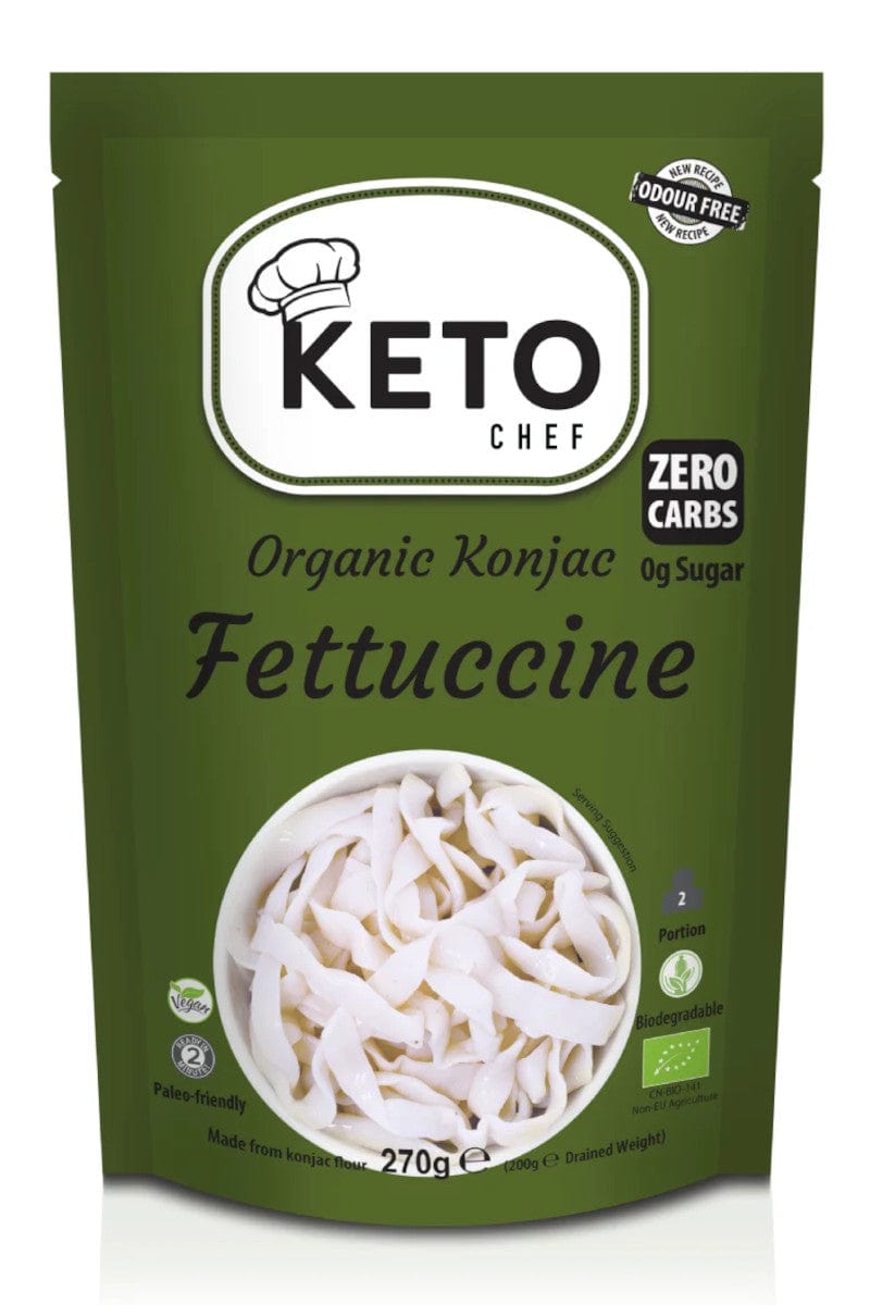 Produkt KETO CHEF (makarony konjac) Makaron Makaron KETO CHEF Fettucine Konjac Bezglutenowy Bio 270g 052561