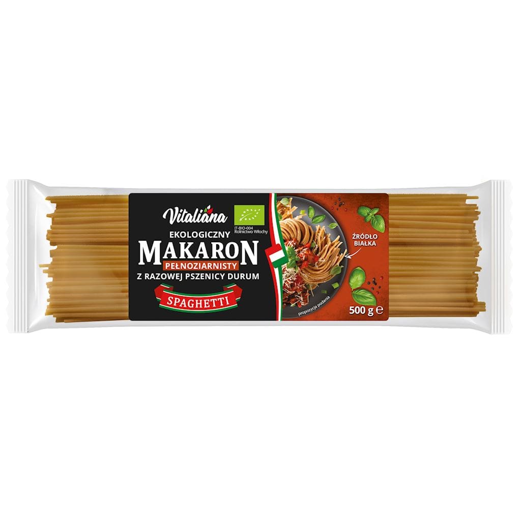 Produkt VITALIANA MAKARON (SEMOLINOWY RAZOWY) SPAGHETTI BIO 500 g - VITALIANA 5906750251431