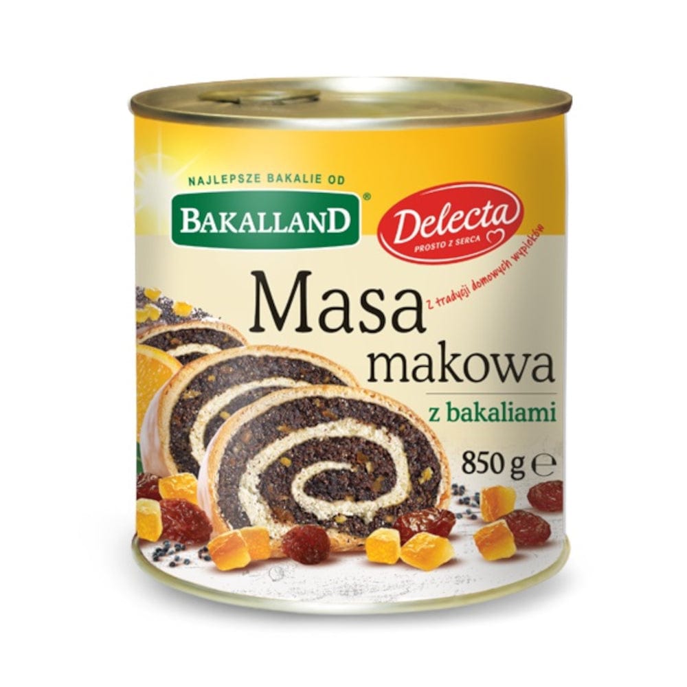 Produkt BAKALLAND Masa makowa z bakaliami BAKALLAND 850 g 039057