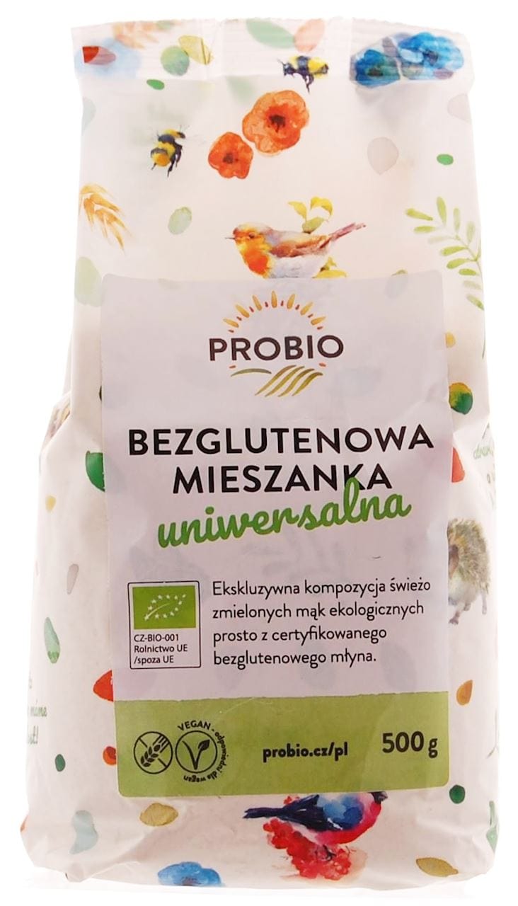Produkt PROBIO (mieszanki do wypieków, mąki) MIESZANKA DO WYPIEKU UNIWERSALNA BEZGLUTENOWA BIO 500 g - PROBIO 8595582417114