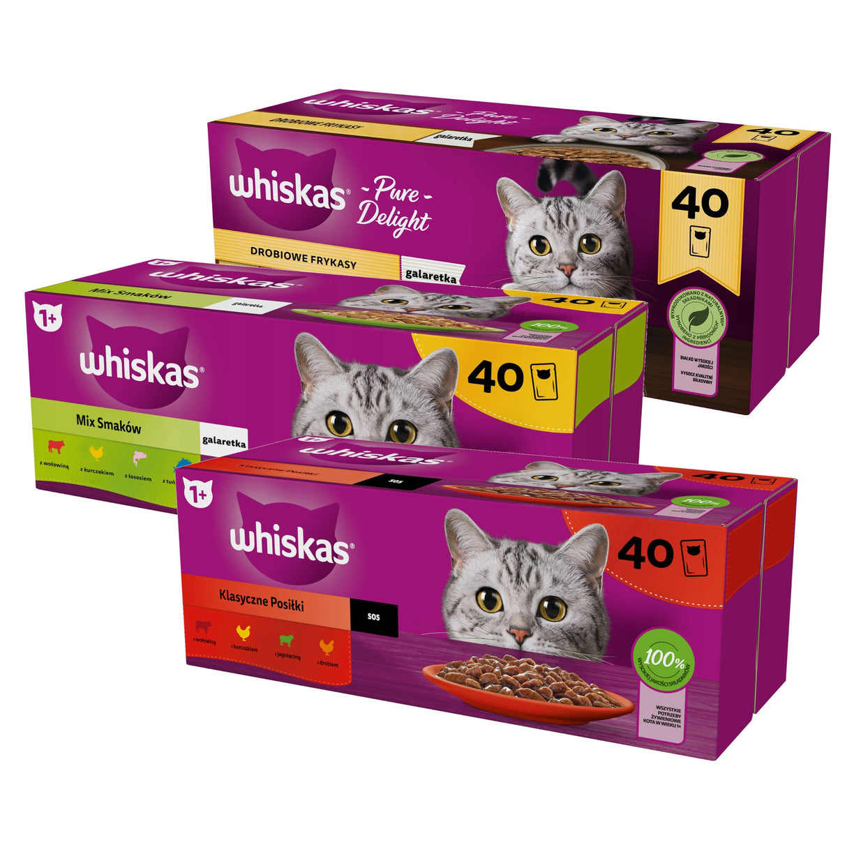 Produkt WHISKAS Mokra karma dla kota Karma mokra dla kota WHISKAS Mix smaków 120x 85g Z00926