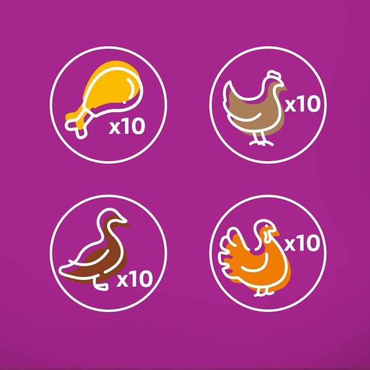 Produkt WHISKAS Mokra karma dla kota Karma mokra dla kota WHISKAS Pure Delight Drobiowa Uczta w galaretce 40x85g 039565