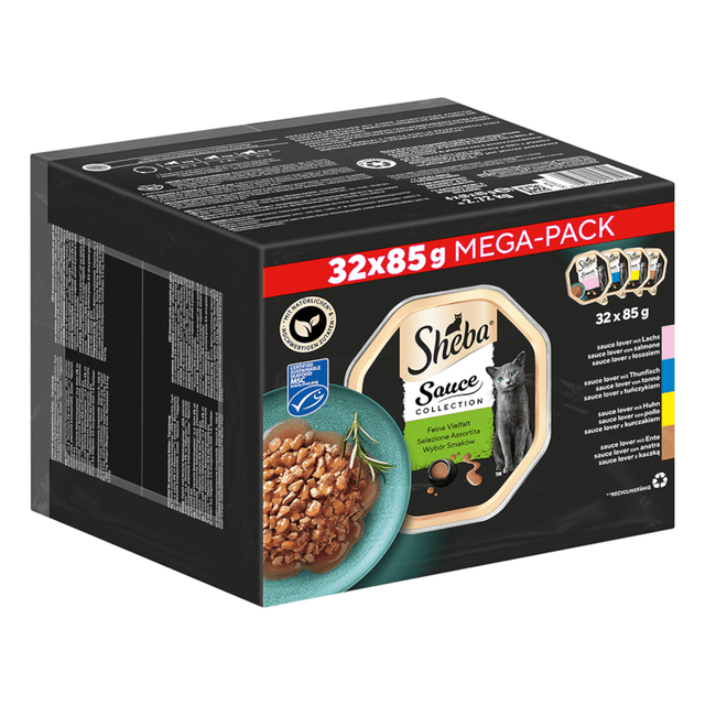 Produkt SHEBA Mokra karma dla kota SHEBA Mega Pack Drób i Ryba Tacka 32x85g 003862