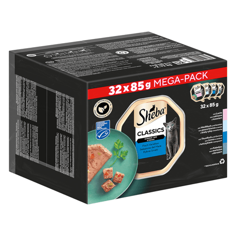 Produkt SHEBA Mokra karma dla kota SHEBA Mega Pack Rybne Smaki Tacka 32x85g 003861