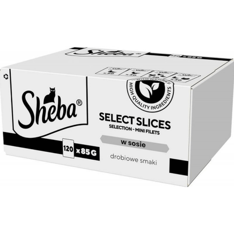 Produkt SHEBA Mokra karma dla kotów SHEBA Select Slices Drobiowe smaki saszetki 120x85g 003858
