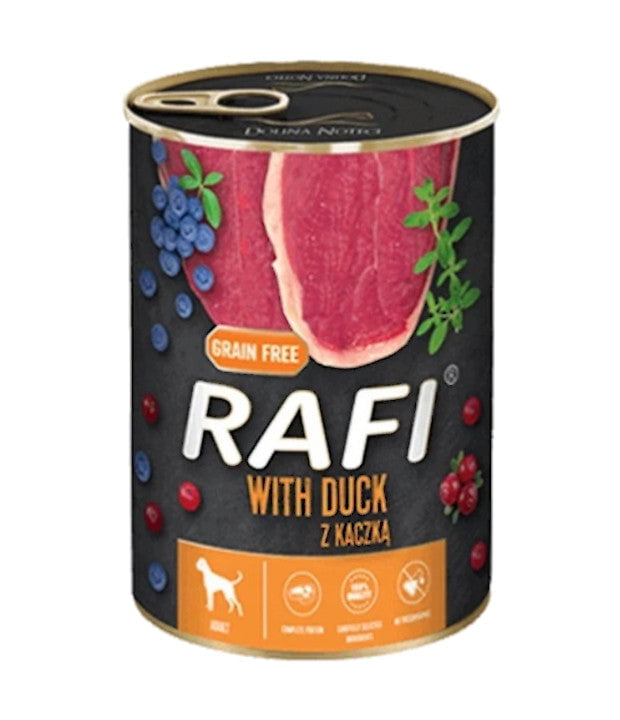 Produkt RAFI Mokra karma dla psa Karma mokra dla psa RAFI Mix z borówką i żurawiną 24x 400g Z00981