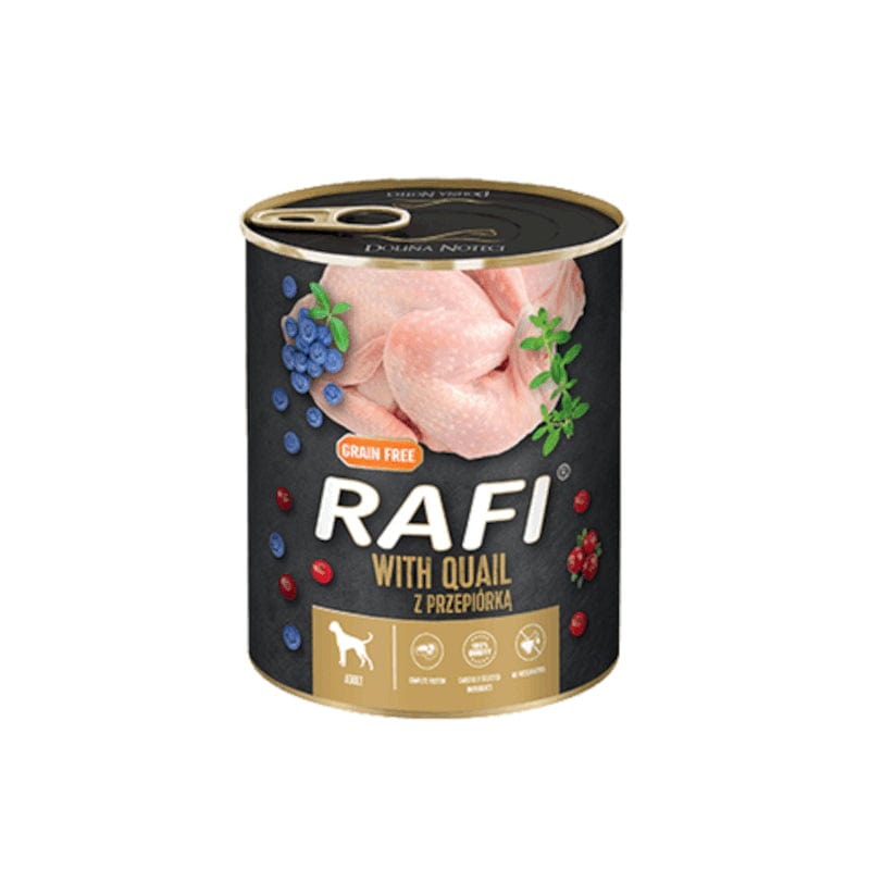 Produkt RAFI Mokra karma dla psa Karma mokra dla psa RAFI z przepiórką borówką żurawiną 800 g S00428
