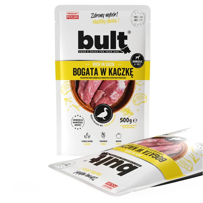 Produkt BULT Mokra karma dla psa Saszetka dla psa BULT bogata w kaczkę 500g 005671