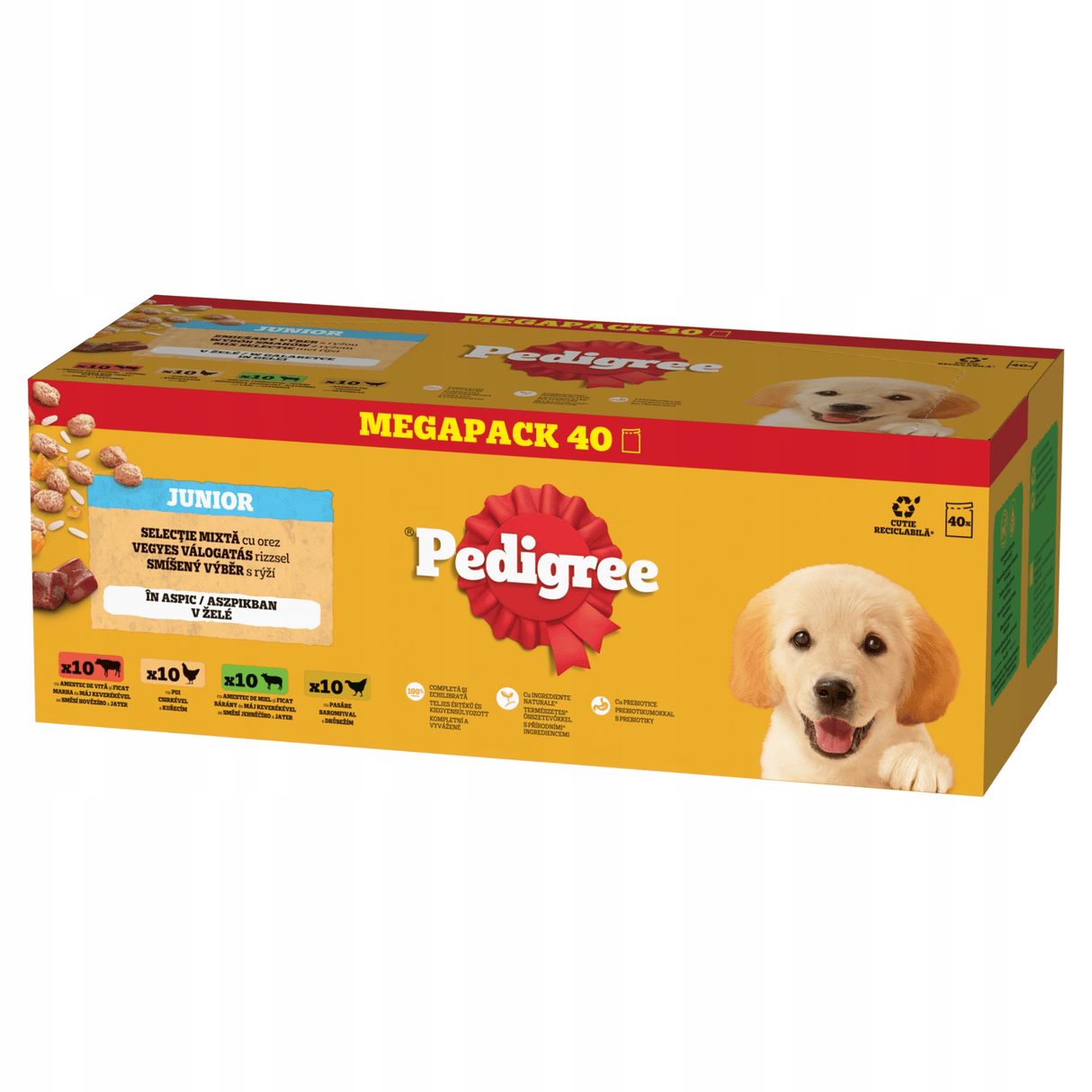 Produkt PEDIGREE Mokra Karma dla szczeniąt PEDIGREE Mix smaków z ryżem saszetki dla psów 40x100g 003859
