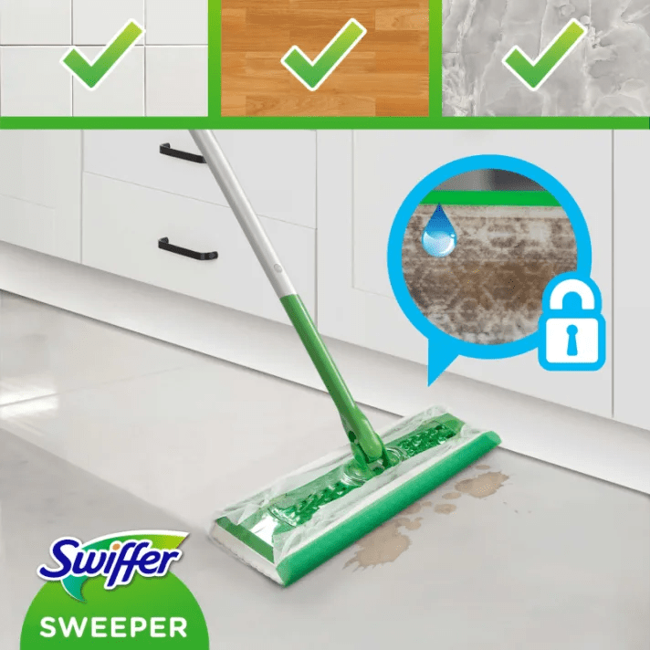 Produkt SWIFFER Mopy i wkłady Zestaw startowy SWIFFER XXL Mop + 8 suchych chusteczek + 3 mokre chusteczki 003401