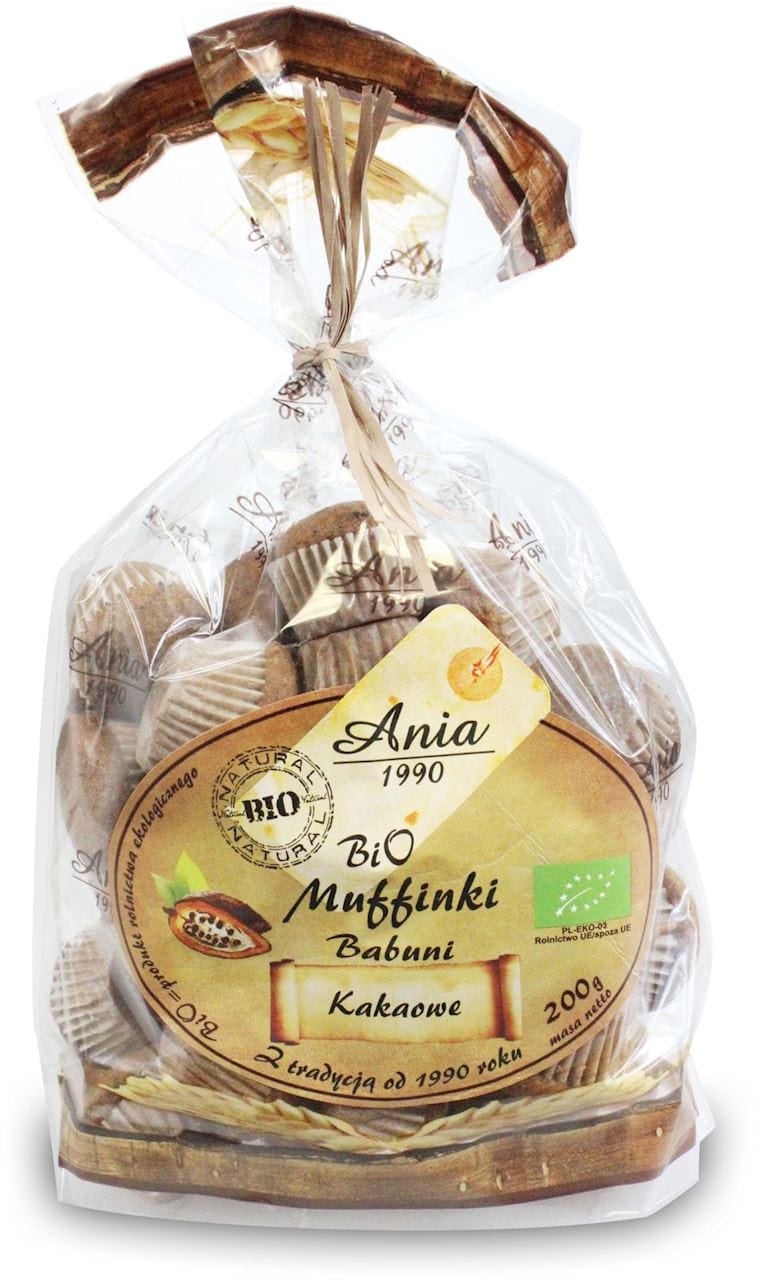 Produkt BIO ANIA (ciastka, muffiny, wafle) MUFFINKI BABUNI KAKAOWE BIO 200 g - BIO ANIA 5903453003602