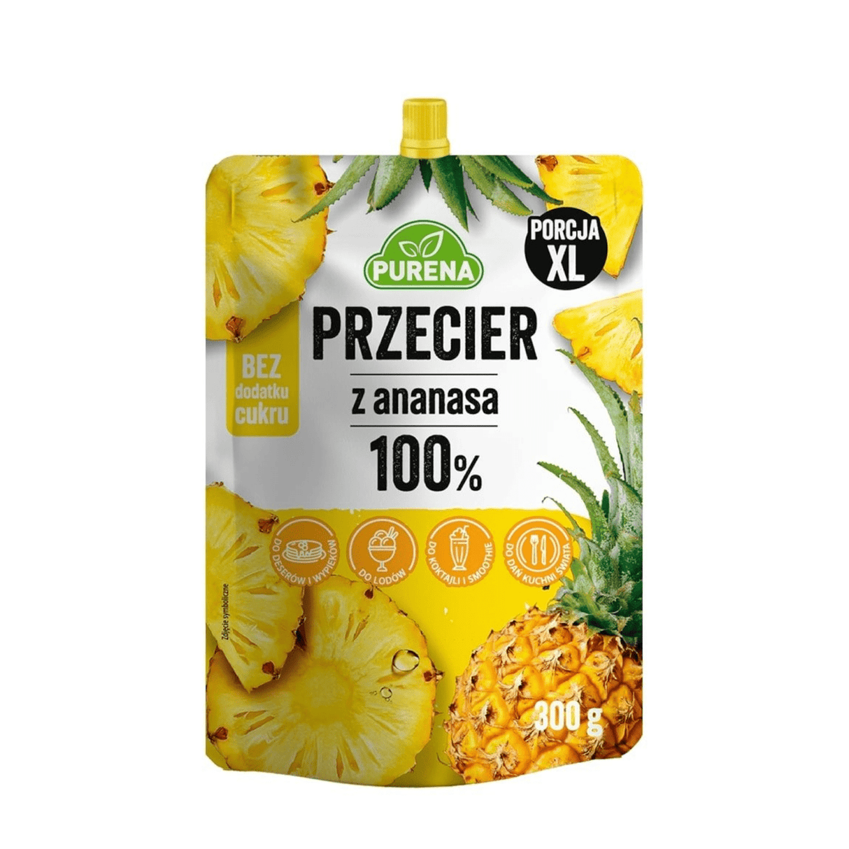 Produkt PURENA Mus owocowy Przecier ananasowy 100% PURENA Mus owocowy 300g 002879