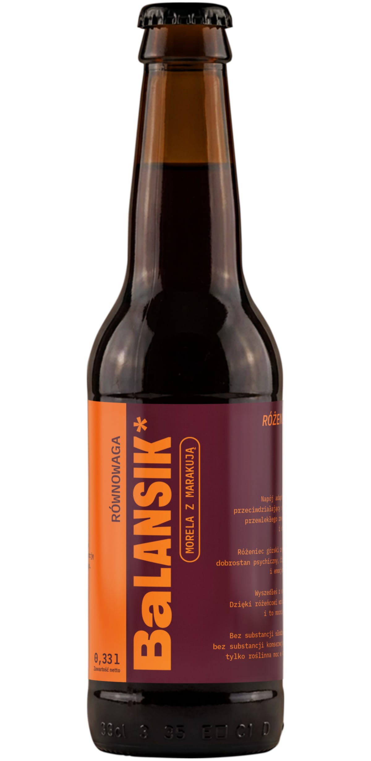 Produkt BALANSIK - YRGH sp. z o.o. Napój adaptogenny BALANSIK Mix smaków Butelka szklana - 12x 0,33l Z01030