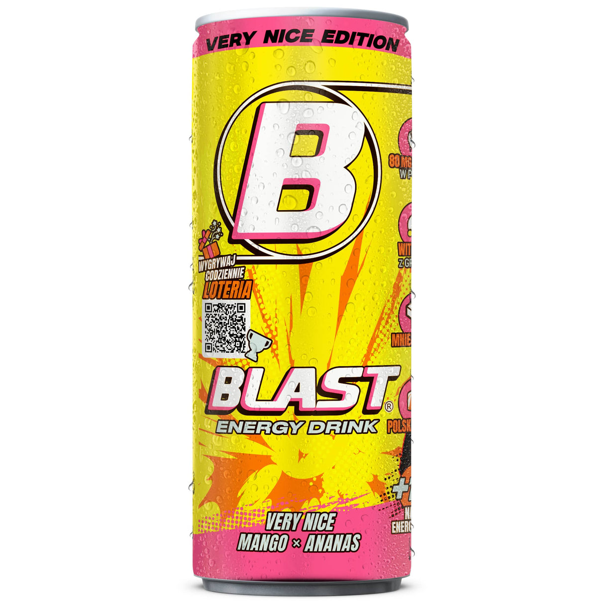 Produkt ENERGY BLAST Napój energetyczny ENERGY BLAST Very Nice Mango Ananas 250ml 038450