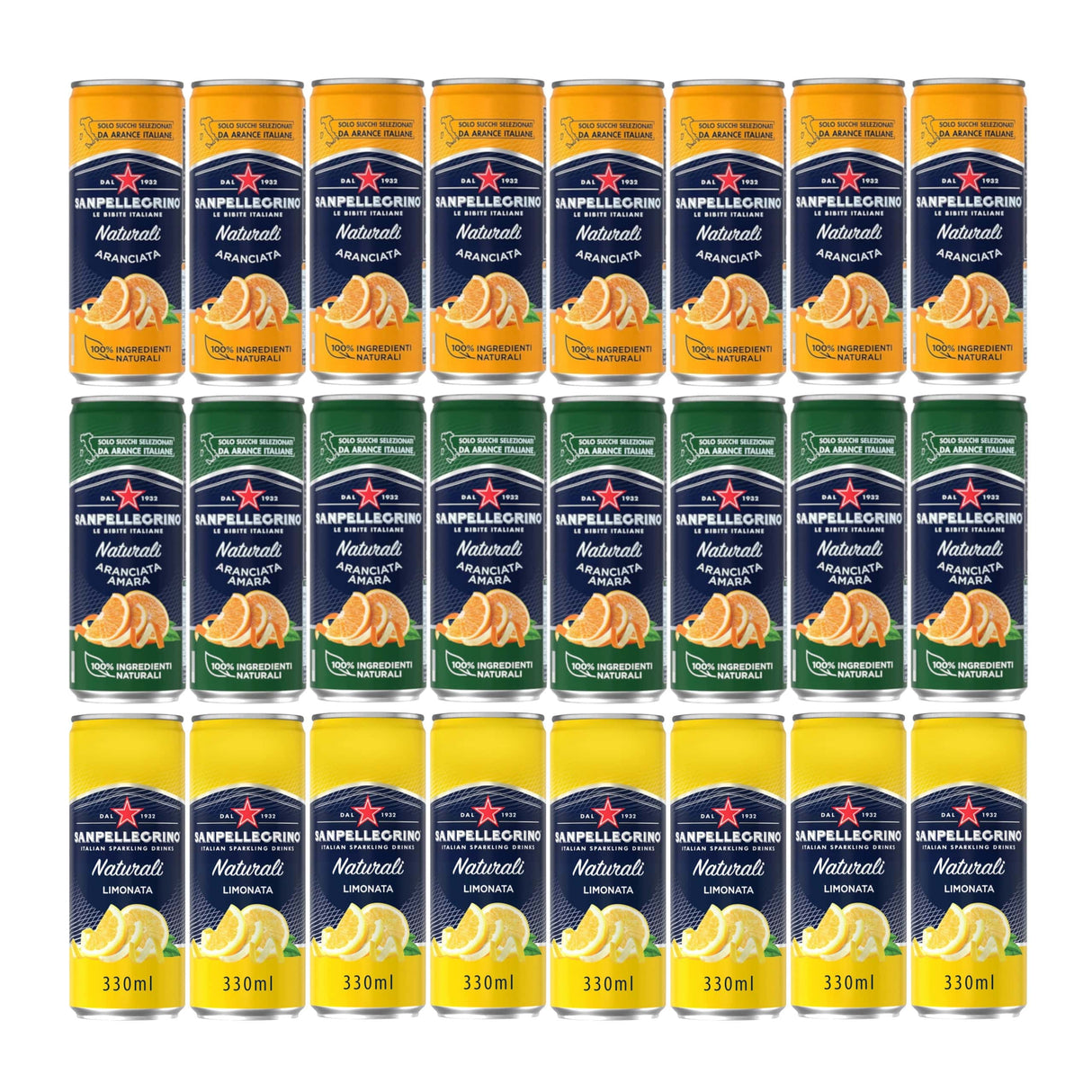 Produkt SAN PELLEGRINO Napój gazowany SAN PELLEGRINO Cytrusowy Aranciata Limonata 24x 330 ml Z00423