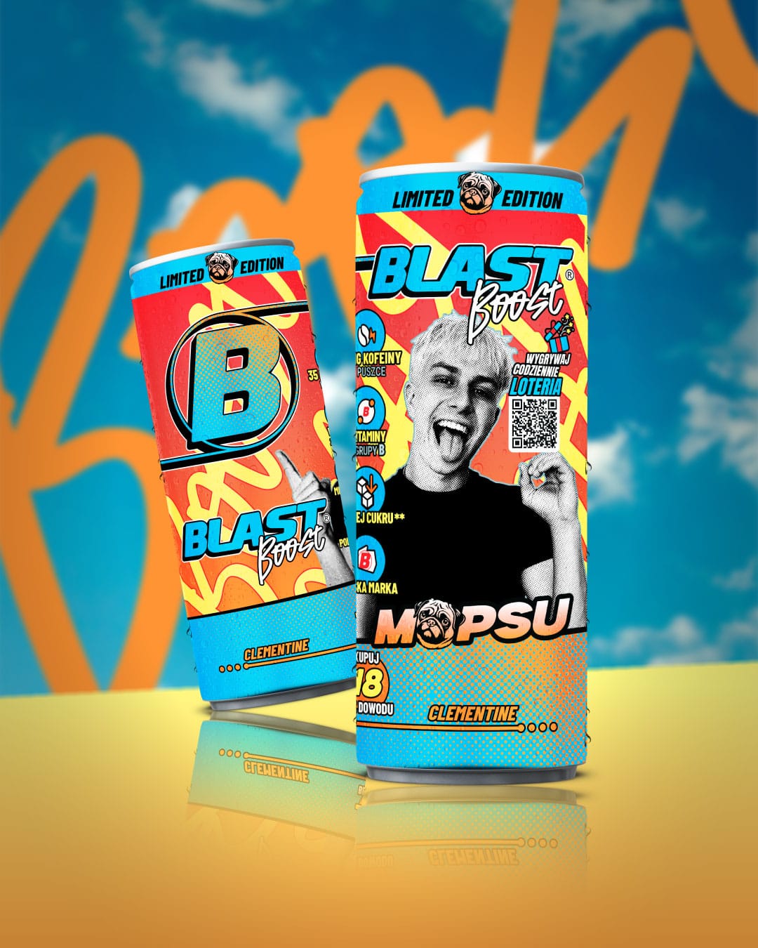 Produkt ENERGY BLAST Napój o obniżonej zawartości kofeiny BLAST Boost Clementine 250ml 005269