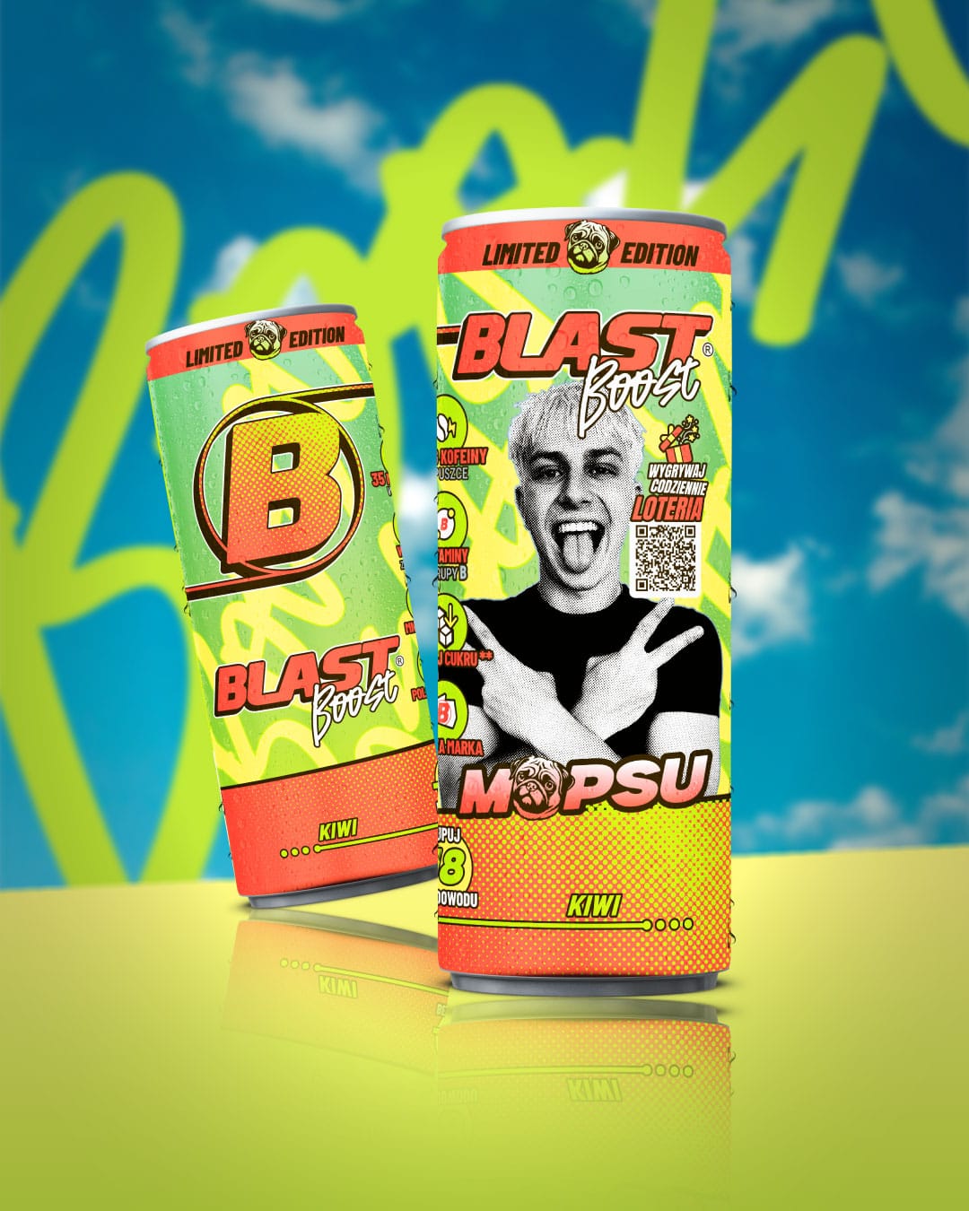 Produkt ENERGY BLAST Napój o obniżonej zawartości kofeiny BLAST Boost Kiwi 250ml 005270
