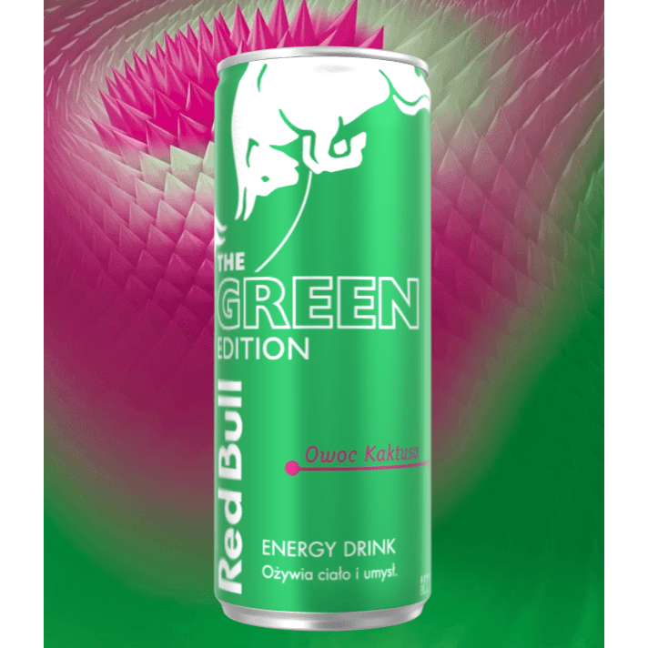 Produkt RED BULL Napoje energetyczne Napój energetyczny RED BULL Green Edition Kaktus Puszka 250ml 038672