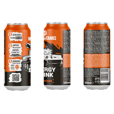 Produkt VITAMIZU Napoje energetyczne Napój energetyczny World of Tanks Energy Zero puszka VITAMIZU 500ml 001360