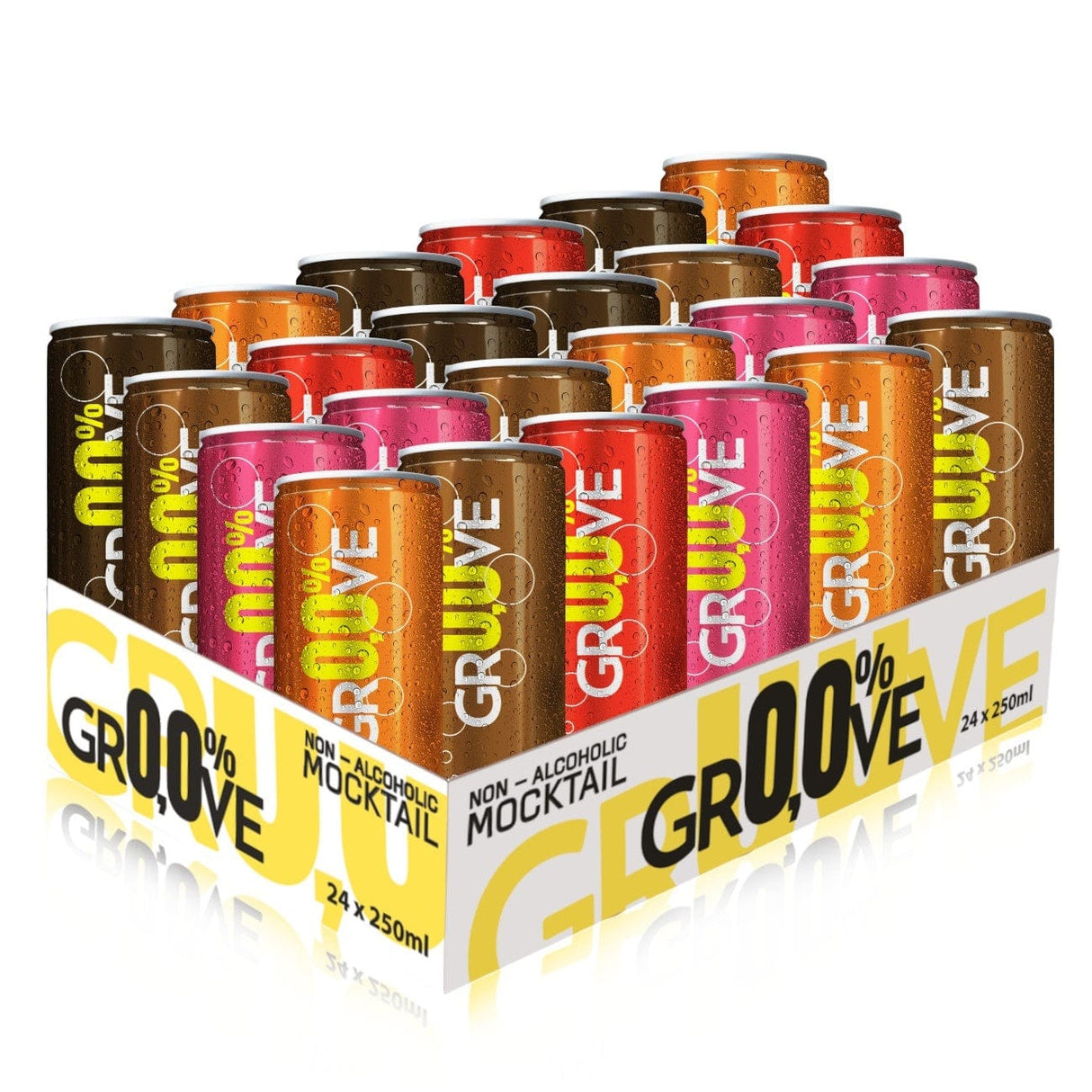 Produkt GROOVE Napoje gazowane Napój bezalkoholowy GROOVE Mocktail koktajl drink Mix smaków 24x 250ml Z00931