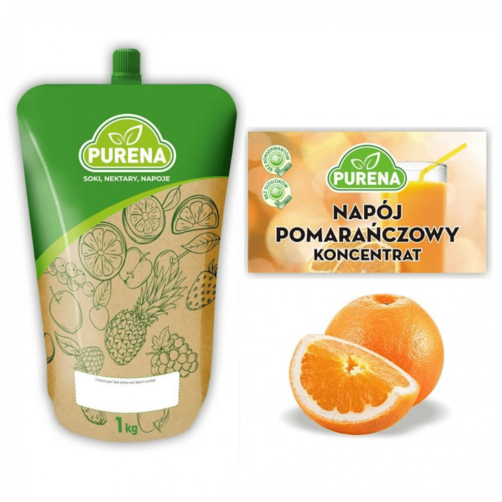 Produkt PURENA Napoje niegazowane Koncentrat Napój pomarańczowy PURENA 1kg na 6l 003323
