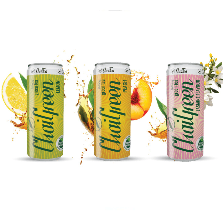 Produkt CHAITEA Napoje niegazowane Napój niegazowany CHAIGREEN Peach Lemon Jasmin Na bazie zielonej herbaty MIX 24x 0,33l Z00934