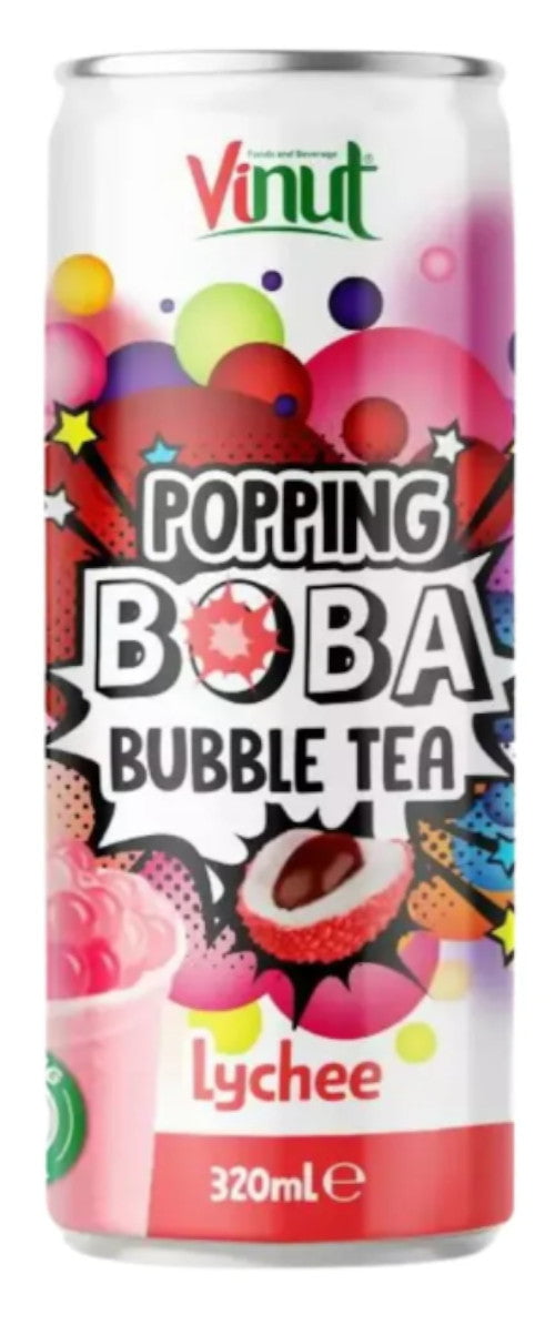 Produkt Vinut Napoje niegazowane Napój VINUT Popping Bubble Tea Lychee puszka 320ml 052530