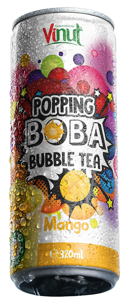 Produkt Vinut Napoje niegazowane Napój VINUT Popping Bubble Tea Mango puszka 320ml 052531