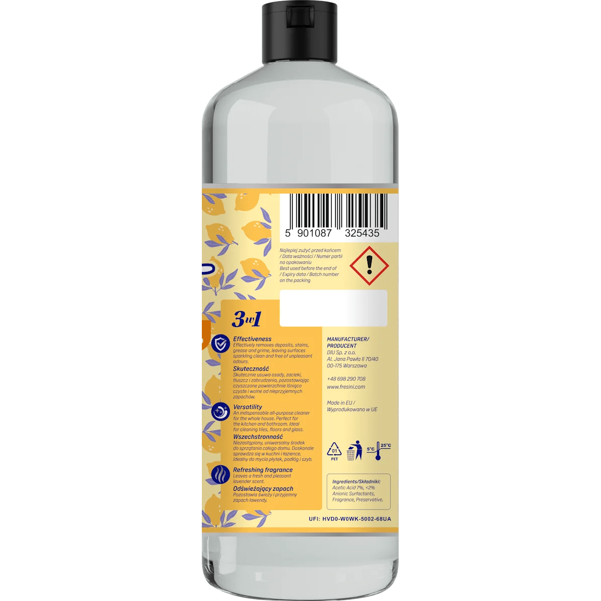 Produkt FRESINI Ocet gospodarczy 7% do czyszczenia FRESINI Cytryna 1l 003730