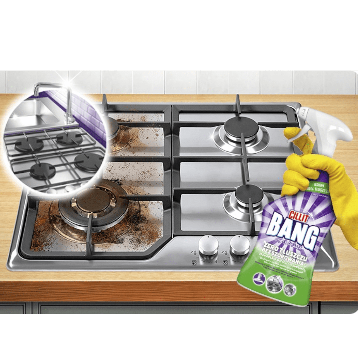 Produkt CILLIT BANG Odtłuszczacz Spray do czyszczenia odtłuszczacz CILLIT Bang EXPERT Zero Tłuszczu 750ml 006488