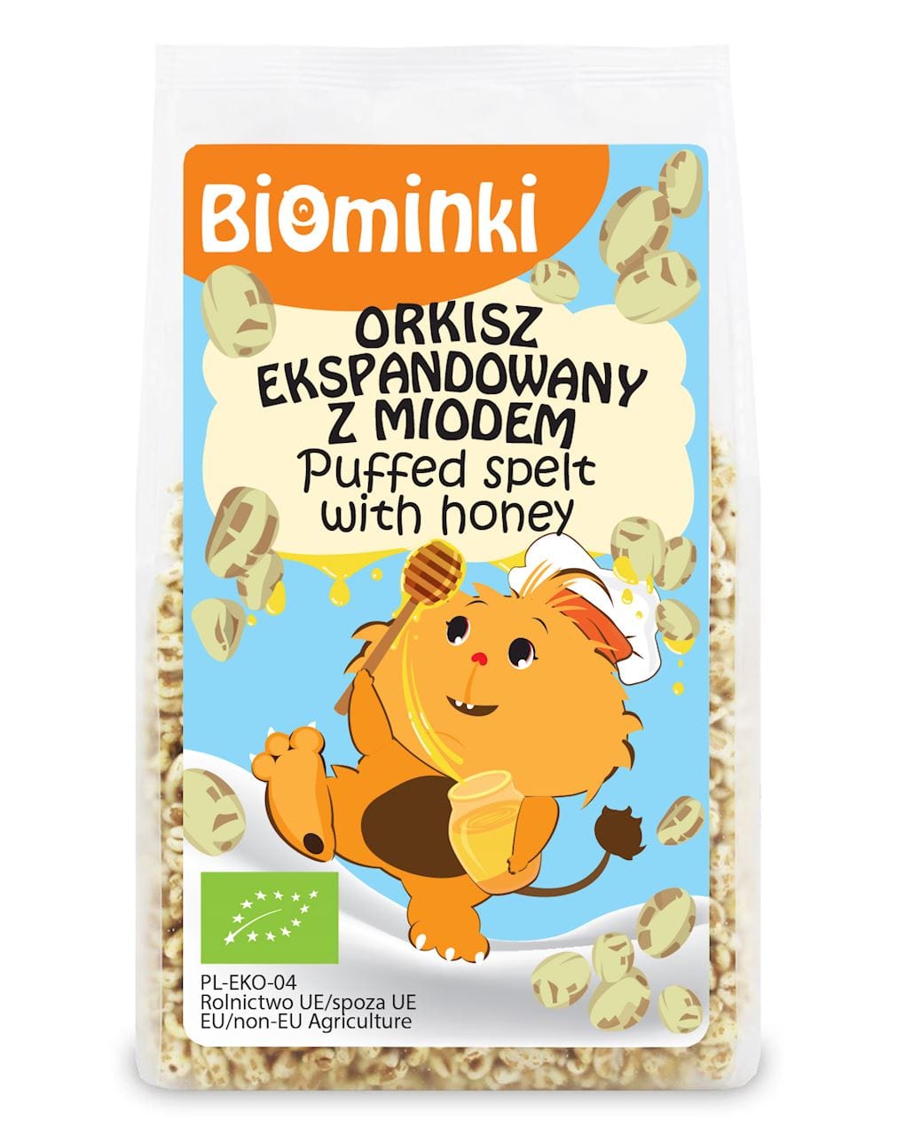 Produkt BIOMINKI (przekąski dla dzieci, kaszki) ORKISZ EKSPANDOWANY Z MIODEM BIO 210 g - BIOMINKI 5907738152733