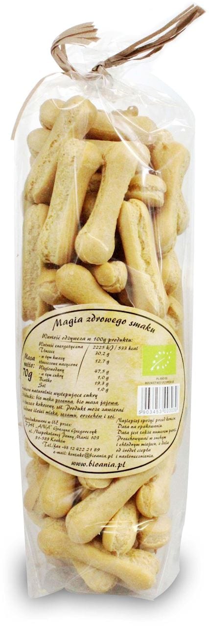 Produkt BIO ANIA (ciastka, muffiny, wafle) PAŁECZKI PTYSIOWE BEZ DODATKU CUKRÓW BIO 70 g - BIO ANIA 5903453003039
