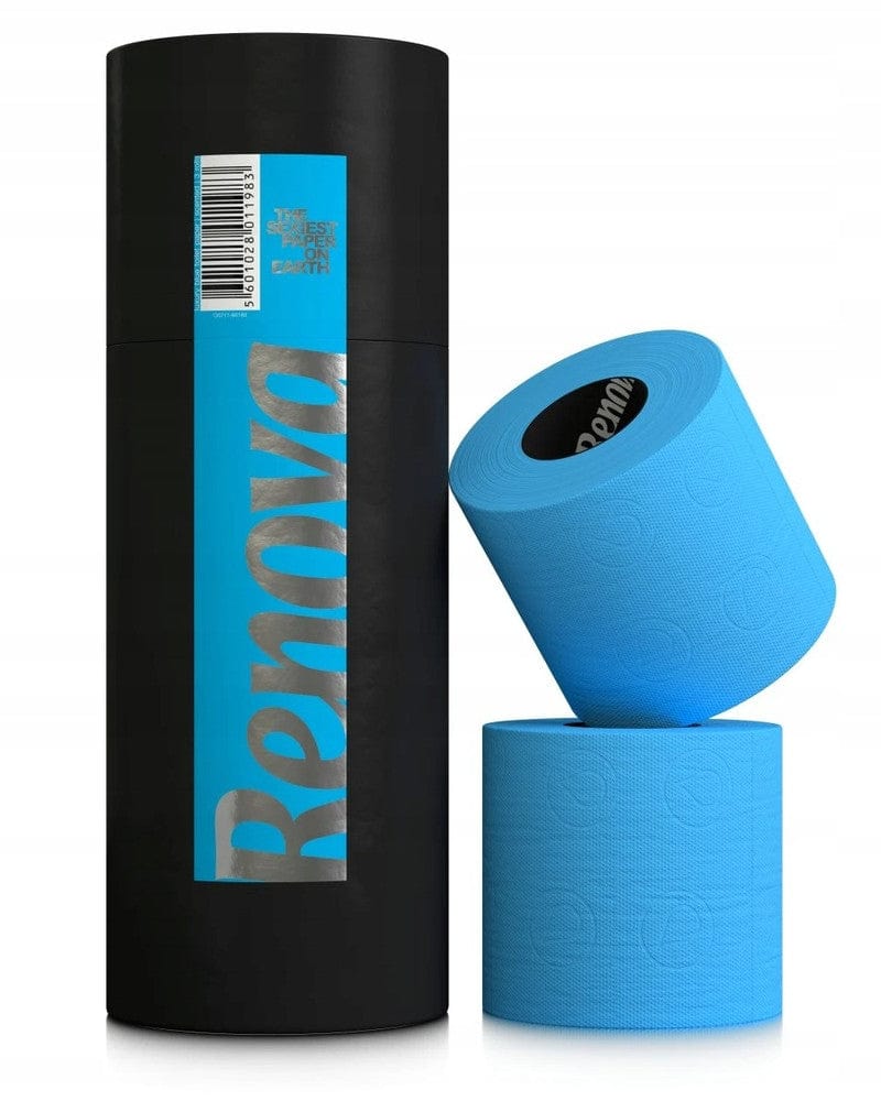 Produkt RENOVA Papier toaletowy Papier toaletowy RENOVA Tube Blue niebieski 3 szt 003395