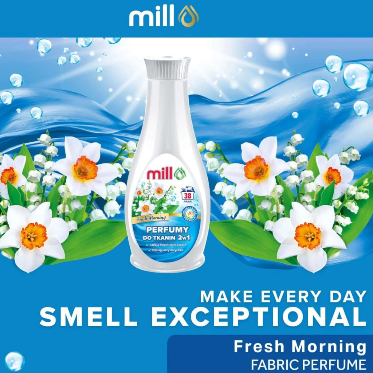 Produkt mill Perfumy do prania Perfumy do tkanin MILL Fresh Morning 2w1 38 prań 750ml 004392