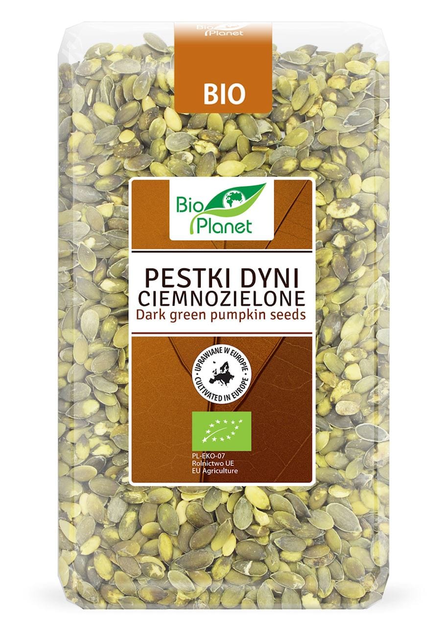 Produkt BIO PLANET Pestki BIO PLANET Pestki dyni ciemnozielone (UPRAWIANE W EUROPIE) BIO 1 kg 046790