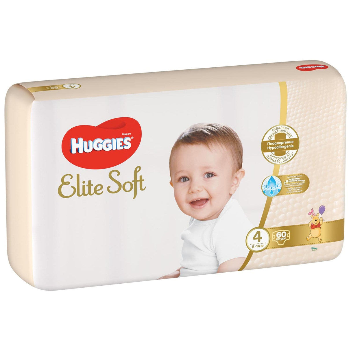 Produkt HUGGIES Pieluchy Pieluchy HUGGIES Elite Soft 4 (8-16kg) 60 szt 030799