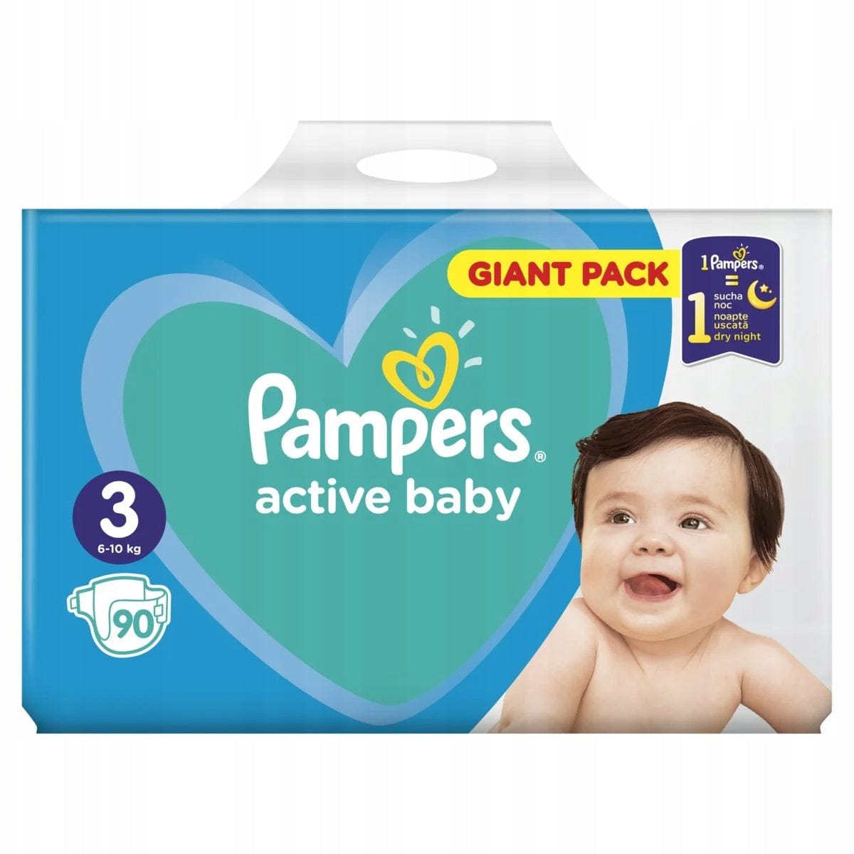 Produkt PAMPERS Pieluchy Pieluchy PAMPERS Active Baby Midi rozmiar 3 (6-10 kg) 90 szt Paleta 84 opakowań K_021878_84