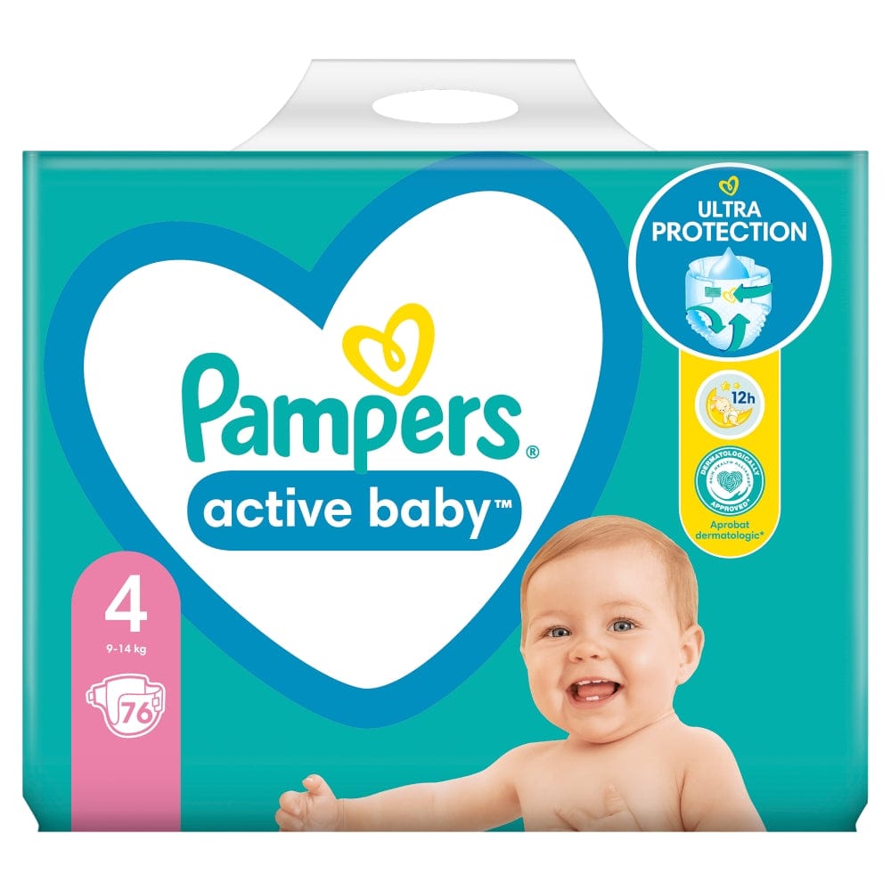 Produkt PAMPERS Pieluchy Pieluchy PAMPERS Active Baby roz 4 (9-14kg) 76 szt Paleta 72 opakowania K_021879 _72