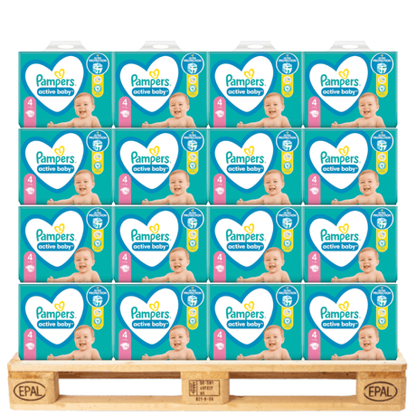 Produkt PAMPERS Pieluchy Pieluchy PAMPERS Active Baby roz 4 (9-14kg) 76 szt Paleta 72 opakowania K_021879 _72