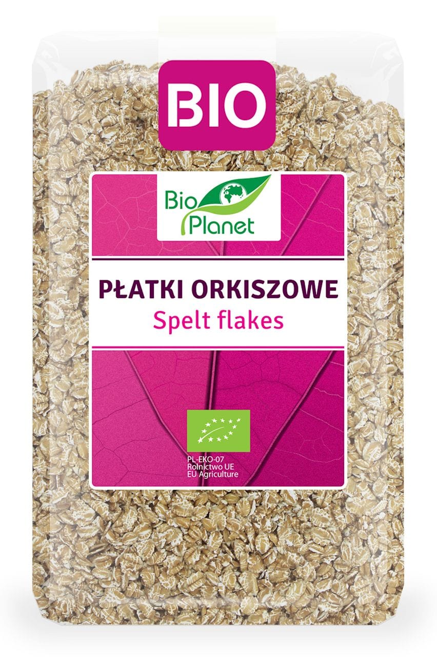 Produkt BIO PLANET - seria RÓŻOWA (płatki, otręby, musli) PŁATKI ORKISZOWE BIO 1 kg - BIO PLANET 5902983780151