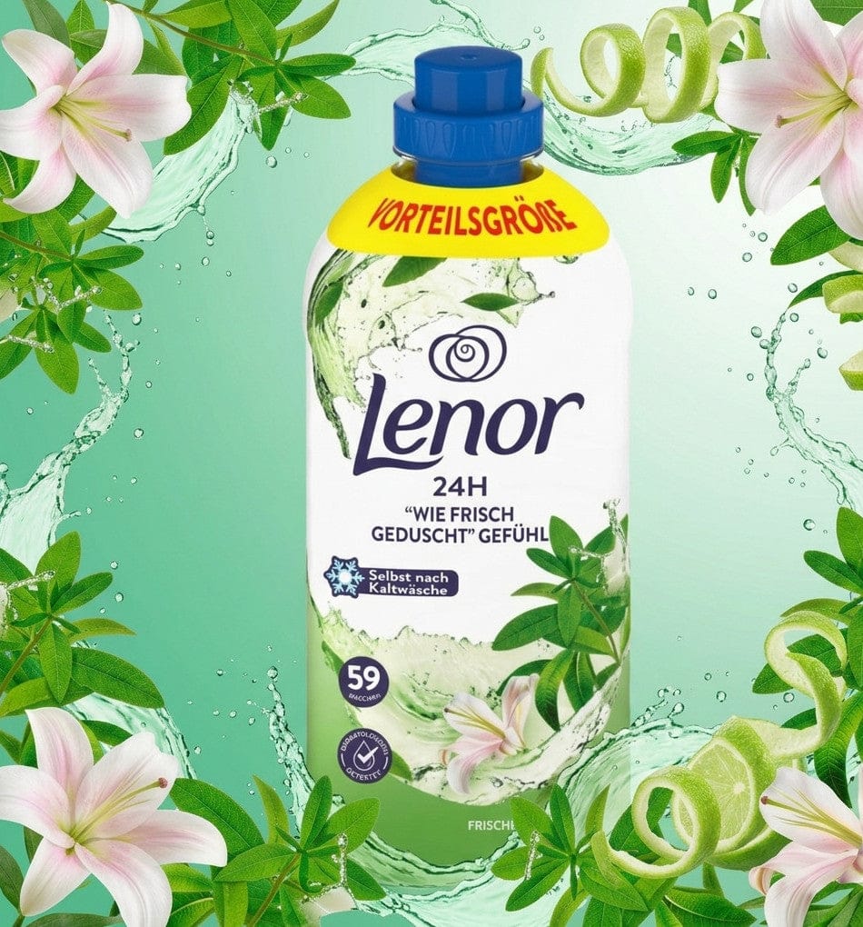 Produkt LENOR Płyn do płukania tkanin LENOR Frisches Erwachen 59 prań 1,239l 004328