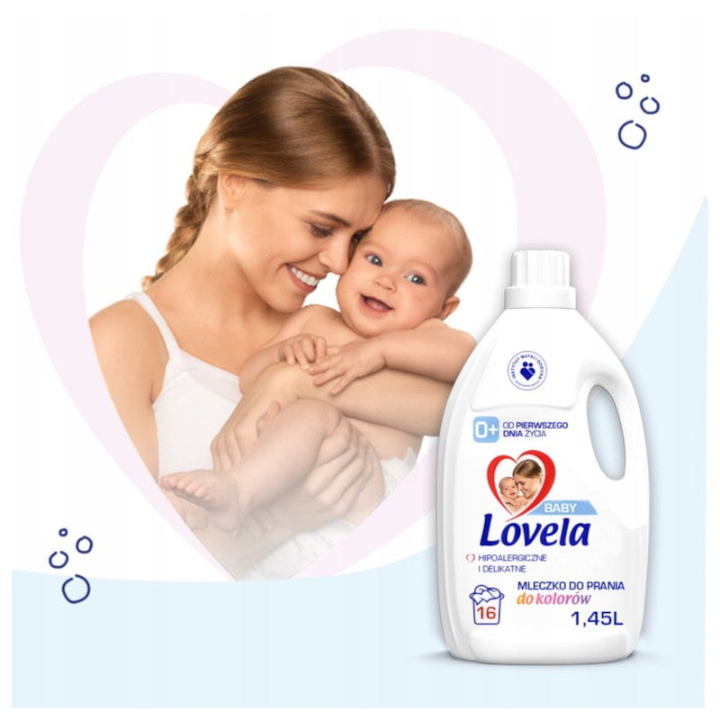 Produkt LOVELA Płyn do prania kolorów LOVELA Baby Mleczko dla dzieci 16 prań 1,45l 003215