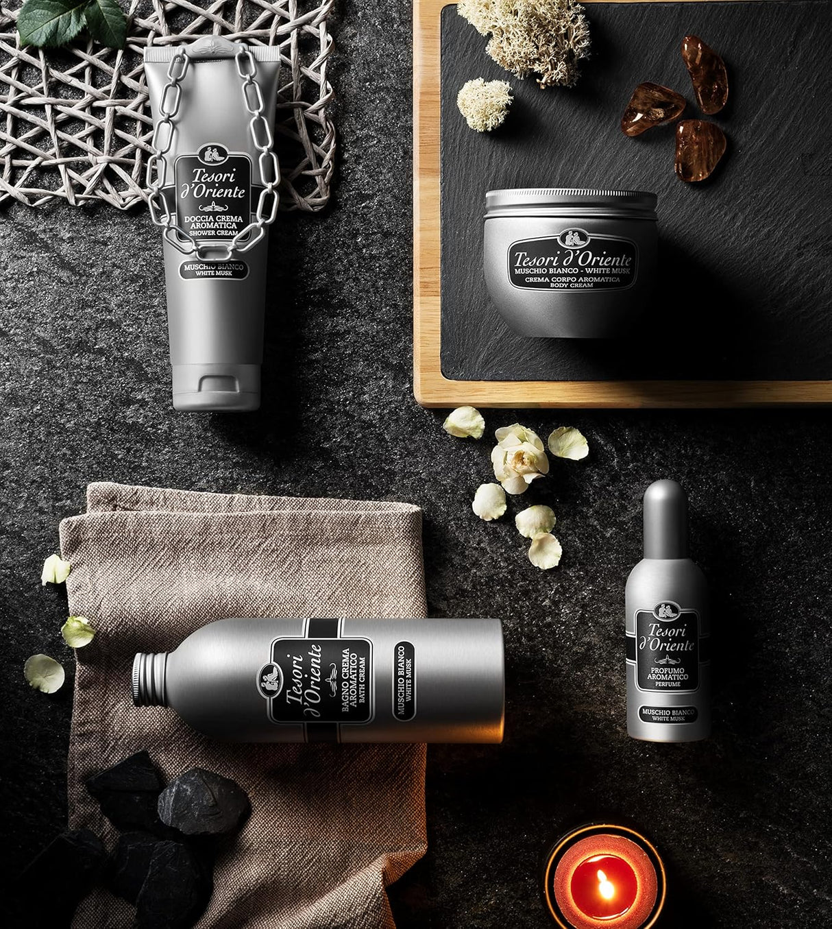 Produkt TESORI D'ORIENTE Płyny do kąpieli Płyn do kąpieli TESORI D'Oriente Muschio Bianco 500ml 053126